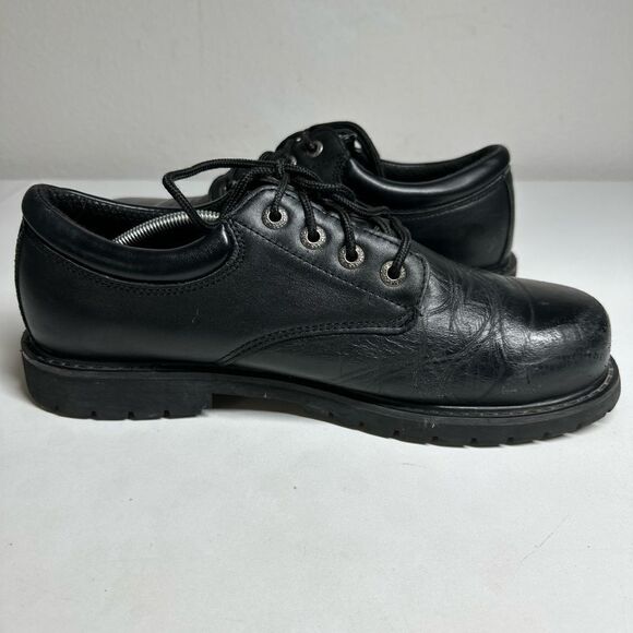 Skechers Mens Relaxet Fit Slip Resistant Black Ankle Work Boots Size 11 Lace Up - Picture 6 of 11